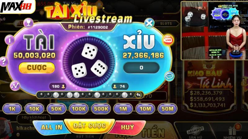 Đôi nét về tựa game Tài xỉu livestream đình đám Max88